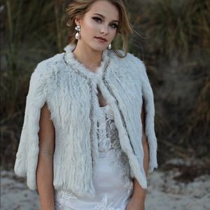 Chamonix Fur Jacket Gray Bridal Jacket
